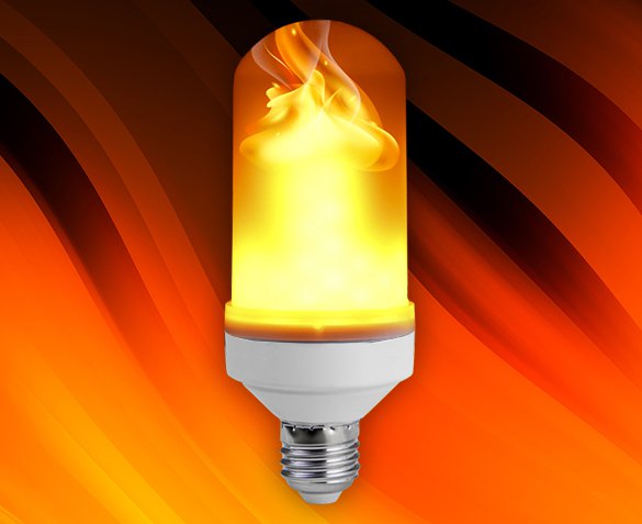 Groupdeal - Led-lamp met Vuursimulatie Groupdeal - Led-lamp met Vuursimulatie