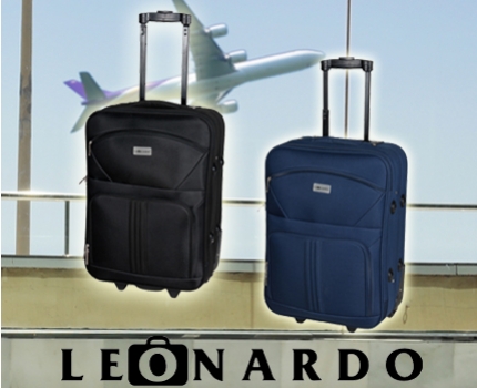 Groupdeal - Leonardo trolley in zwart of blauw Groupdeal - Leonardo trolley in zwart of blauw