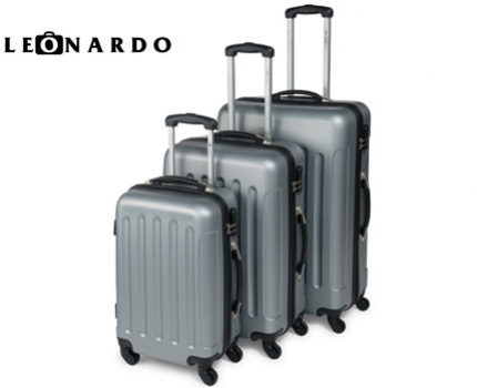 Groupdeal - Leonardo Trolley set; een koffer voor elke reis! Groupdeal - Leonardo Trolley set; een koffer voor elke reis!