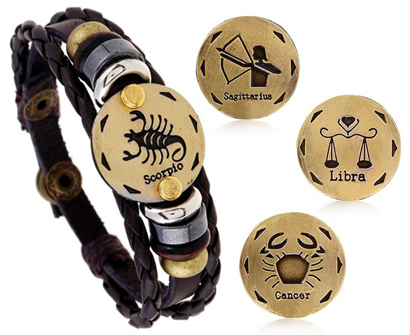 Groupdeal - Leren Horoscooparmband Groupdeal - Leren Horoscooparmband