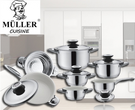 Groupdeal - Müller Cuisine Ceramico pannenset! Groupdeal - Müller Cuisine Ceramico pannenset!
