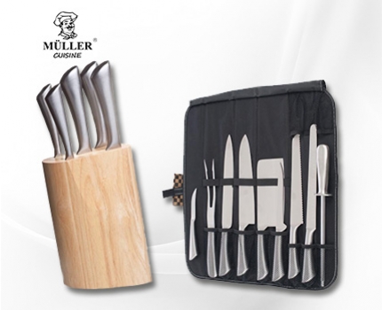 Groupdeal - Müller Cuisine Masterline een 5- of 9-delig Messenset Groupdeal - Müller Cuisine Masterline een 5- of 9-delig Messenset