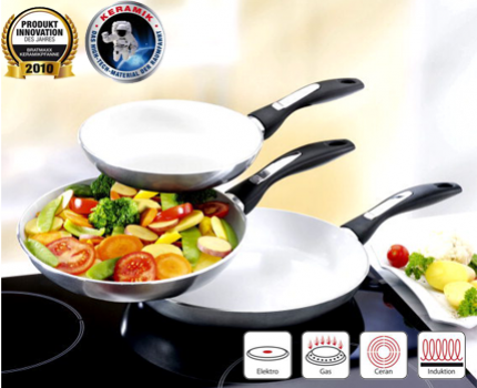 Groupdeal - Maxx Cuisine drie delige keramische pannenset! Koken was nog nooit zo’n feest! Groupdeal - Maxx Cuisine drie delige keramische pannenset! Koken was nog nooit zo’n feest!