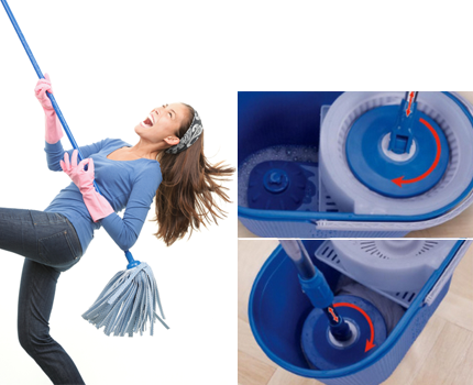 Groupdeal - Multifunctionele Spinmop Platinum met aandrijfmechanismen