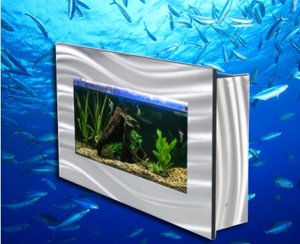 Groupdeal - Muur Aquarium! Compleet aquarium van geborsteld aluminium voor muurbevestiging Groupdeal - Muur Aquarium! Compleet aquarium van geborsteld aluminium voor muurbevestiging