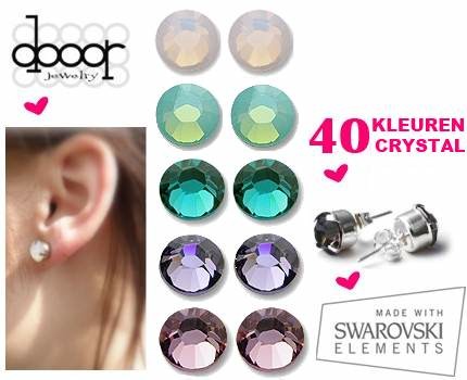 Groupdeal - Oorstekers met Swarovski kristallen