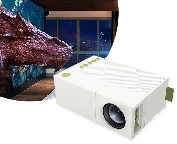 Groupdeal - Oplaadbare Led-projector Groupdeal - Oplaadbare Led-projector