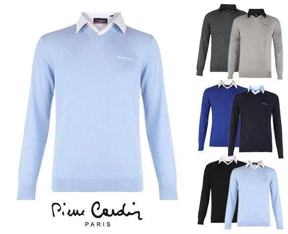 Groupdeal - Pierre Cardin Herenpullover met Kraag Groupdeal - Pierre Cardin Herenpullover met Kraag