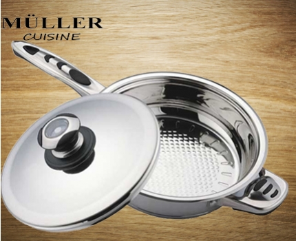 Groupdeal - Professionele Müller Cuisine “Fishner” braadpan! Groupdeal - Professionele Müller Cuisine “Fishner” braadpan!
