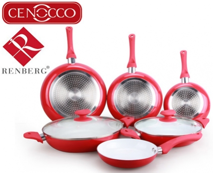 Groupdeal - Renberg 5-delige of Cenocco 8-delige Pannensets Groupdeal - Renberg 5-delige of Cenocco 8-delige Pannensets