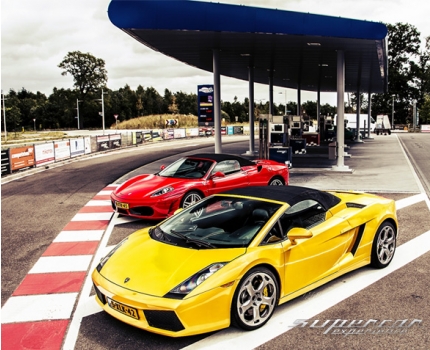Groupdeal - Rij zelf een Lamborghini Gallardo Spyder of Ferrari F430 F1 Spider Groupdeal - Rij zelf een Lamborghini Gallardo Spyder of Ferrari F430 F1 Spider