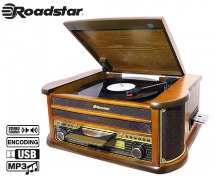 Groupdeal - Roadstar Vintage Houten Muziekcentrum Groupdeal - Roadstar Vintage Houten Muziekcentrum
