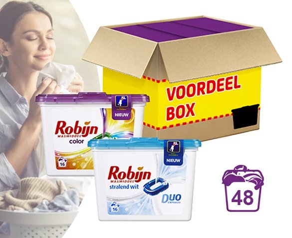 Groupdeal - Robijn Duo Wasmiddel Capsules Groupdeal - Robijn Duo Wasmiddel Capsules