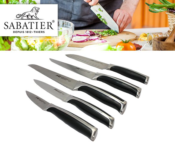 Groupdeal - Sabatier High Carbon 5-Delige Messenset