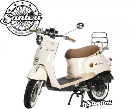 Groupdeal - Santini San Remo retro-scooter! In 3 verschillende kleuren Groupdeal - Santini San Remo retro-scooter! In 3 verschillende kleuren