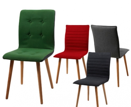 Groupdeal - Seater Eetkamerstoelen met eikenhouten poten Groupdeal - Seater Eetkamerstoelen met eikenhouten poten