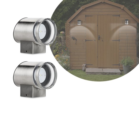 Groupdeal - Set van 2 Solar Wandlampen Groupdeal - Set van 2 Solar Wandlampen