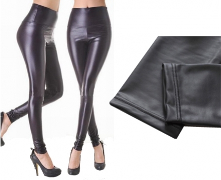 Groupdeal - Set van twee leather look leggings