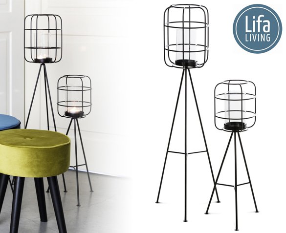 Groupdeal - Set van TWEE Lifa Living Staande Lantaarns Groupdeal - Set van TWEE Lifa Living Staande Lantaarns