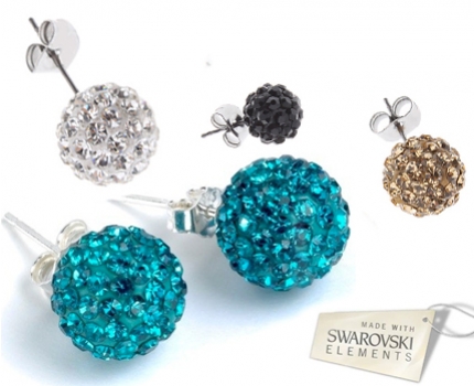 Groupdeal - Shamballa style oorbellen met Swarovski Elements! Keuze uit 12 verschillende kleuren! Groupdeal - Shamballa style oorbellen met Swarovski Elements! Keuze uit 12 verschillende kleuren!
