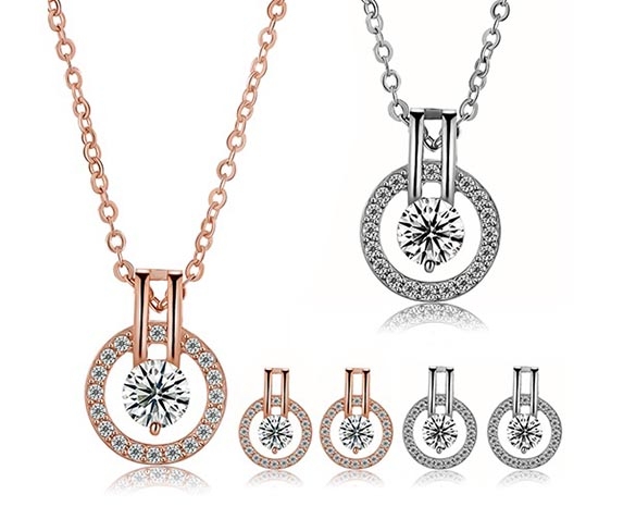 Groupdeal - Sieraden Set met Swarovski Elementen Groupdeal - Sieraden Set met Swarovski Elementen