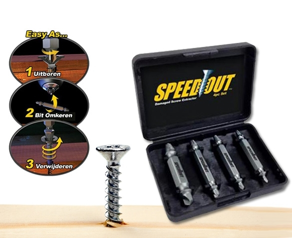Groupdeal - Speed-Out Schroefverwijderset Groupdeal - Speed-Out Schroefverwijderset
