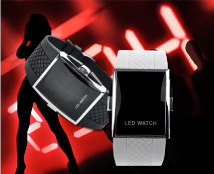 Groupdeal - Sportieve trendy unisex LED watch! Keuze uit 2 kleuren Groupdeal - Sportieve trendy unisex LED watch! Keuze uit 2 kleuren