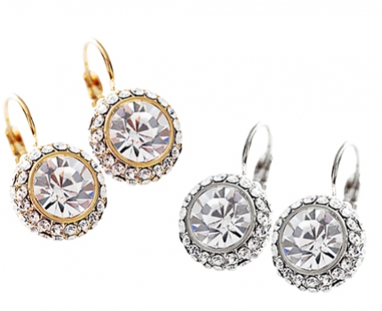 Groupdeal - Sprankelende Rhinestone oorbellen in het goud of zilver!