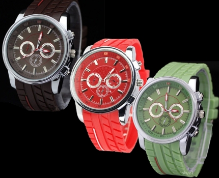 Groupdeal - Stoer heren horloge in 5 verschillende kleuren Groupdeal - Stoer heren horloge in 5 verschillende kleuren