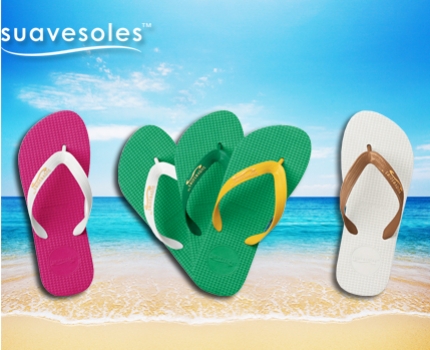 Groupdeal - Suavesoles Slippers in 10 kleuren incl wisselbare bandjes Groupdeal - Suavesoles Slippers in 10 kleuren incl wisselbare bandjes