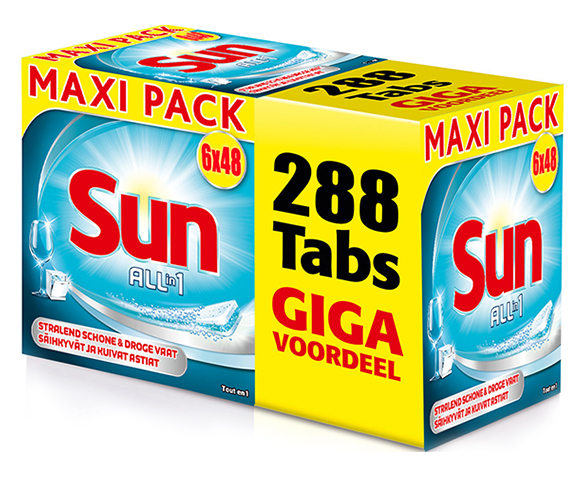 Groupdeal - Sun All in 1 Vaatwastabletten Groupdeal - Sun All in 1 Vaatwastabletten