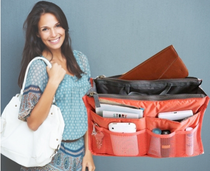Groupdeal - Tas Organizer in 6 hippe kleuren! Groupdeal - Tas Organizer in 6 hippe kleuren!