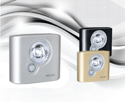 Groupdeal - Tast nooit meer in het donker met 3 Philips SpotON lampjes met bewegingssensor!