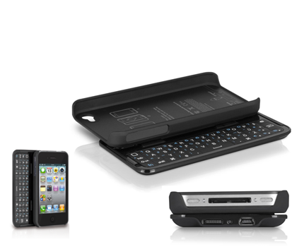 Groupdeal - Uitschuifbaar bluetooth toetsenbord voor je iPhone 4 Groupdeal - Uitschuifbaar bluetooth toetsenbord voor je iPhone 4