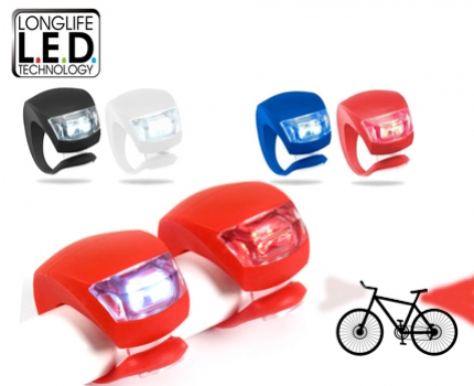 Groupdeal - Verlicht de weg met deze set LED-fietslampjes! In 4 kleuren leverbaar! Groupdeal - Verlicht de weg met deze set LED-fietslampjes! In 4 kleuren leverbaar!