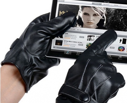 Groupdeal - Volledig gevoerde leren 'Touch' herenhandschoenen Groupdeal - Volledig gevoerde leren 'Touch' herenhandschoenen