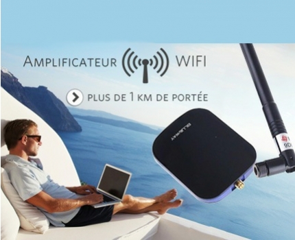 Groupdeal - Wifi Versterker van Blueway; bereik van 500-1000m Groupdeal - Wifi Versterker van Blueway; bereik van 500-1000m