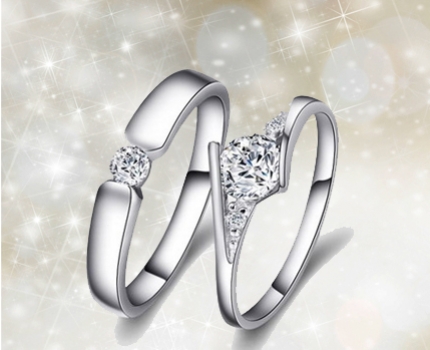Groupdeal - Witgoud vergulde ring met Swarovski steen Groupdeal - Witgoud vergulde ring met Swarovski steen