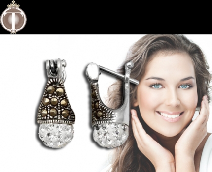 Groupdeal - Zilveren oorbellen met Swarovski Kristal van Timeless Inspiration Groupdeal - Zilveren oorbellen met Swarovski Kristal van Timeless Inspiration