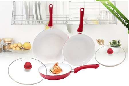 Groupon - 1 Of 2 Keramische Pannensets Met 3 Pannen En 2 Glazen Deksels Incl. Verzendkosten (Vanaf € 34,95) Groupon - 1 Of 2 Keramische Pannensets Met 3 Pannen En 2 Glazen Deksels Incl. Verzendkosten (Vanaf € 34,95)