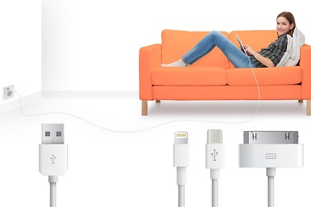 Groupon - 1 of 3 meter lange iPhone-kabel