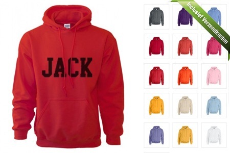 Groupon - € 19 Voor Een Sweater Met Capuchon Met Je Eigen Opdruk - Verschillende Kleuren En Maten (Waarde € 43)