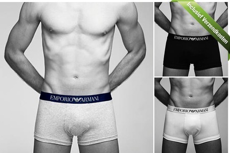 Groupon - 3 Of 6 Emporio Armani Boxershorts Of 3 Herenslips In Diverse Maten En Kleuren Inclusief Verzendkosten (Vanaf € 39)