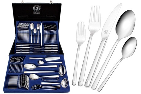 Groupon - 30-, 72- of 110-delige bestekset in 3 designs van GGS Solingen (vanaf € 69,99) Groupon - 30-, 72- of 110-delige bestekset in 3 designs van GGS Solingen (vanaf € 69,99)