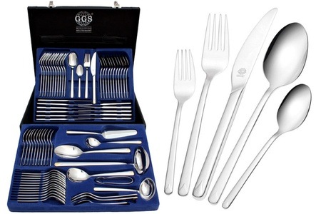 Groupon - 30-, 72- of 110-delige bestekset in 3 designs van GGS Solingen (vanaf € 69,99)