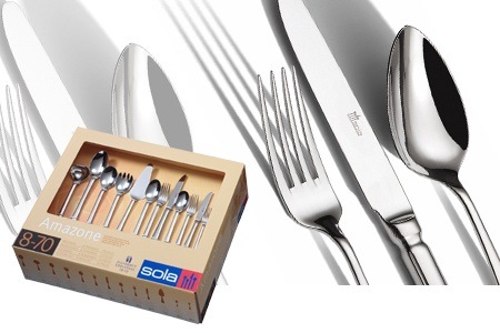 Groupon - 32- of 70-delige besteksets van zilverwit edelstaal (€ 64,99 met gratis bezorging) Groupon - 32- of 70-delige besteksets van zilverwit edelstaal (€ 64,99 met gratis bezorging)