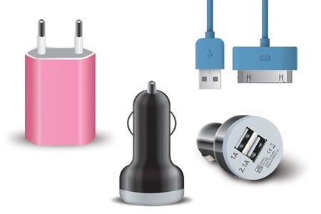 Groupon - 3-in-1 oplaadset voor iPhone 3/4/4s/5/5s/5c en micro USB telefoons (gratis bezorgd)