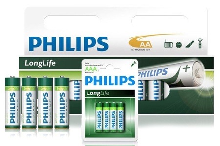 Groupon - 40, 68 of 108 Philips LongLife batterijen (gratis bezorging)