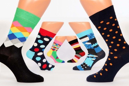 Groupon - 6 paar Happy Socks dames/heren Groupon - 6 paar Happy Socks dames/heren