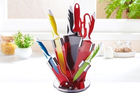 Groupon - 8-Delige Messenset In Blok Met Non-stick Coating (Vanaf € 39,95 Incl. Verzendkosten) Groupon - 8-Delige Messenset In Blok Met Non-stick Coating (Vanaf € 39,95 Incl. Verzendkosten)